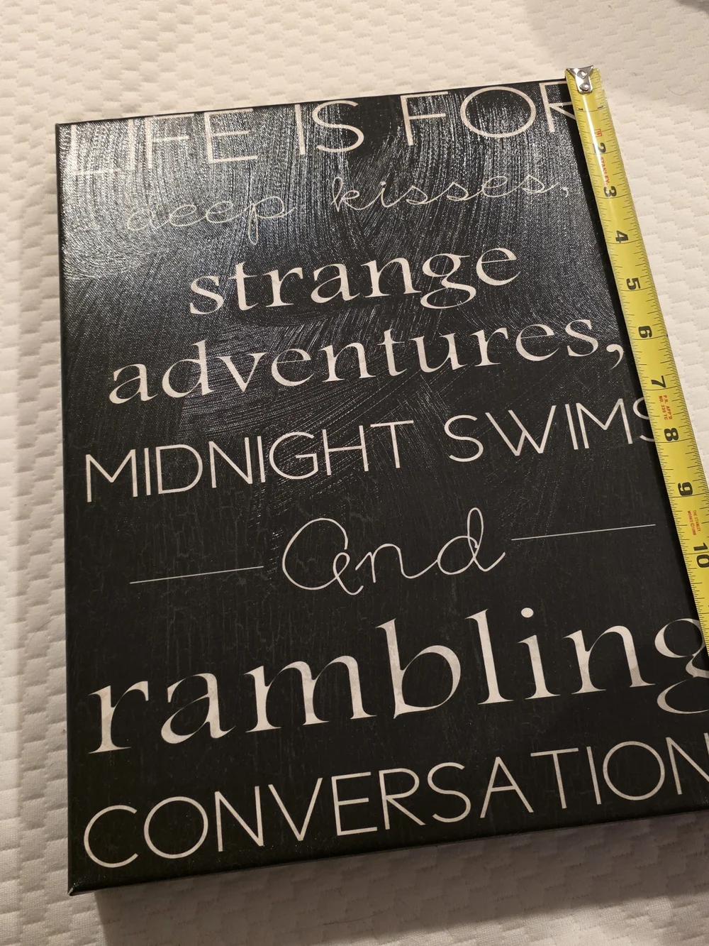 Inspirational Wall Art Sign - Black & Cream Typography